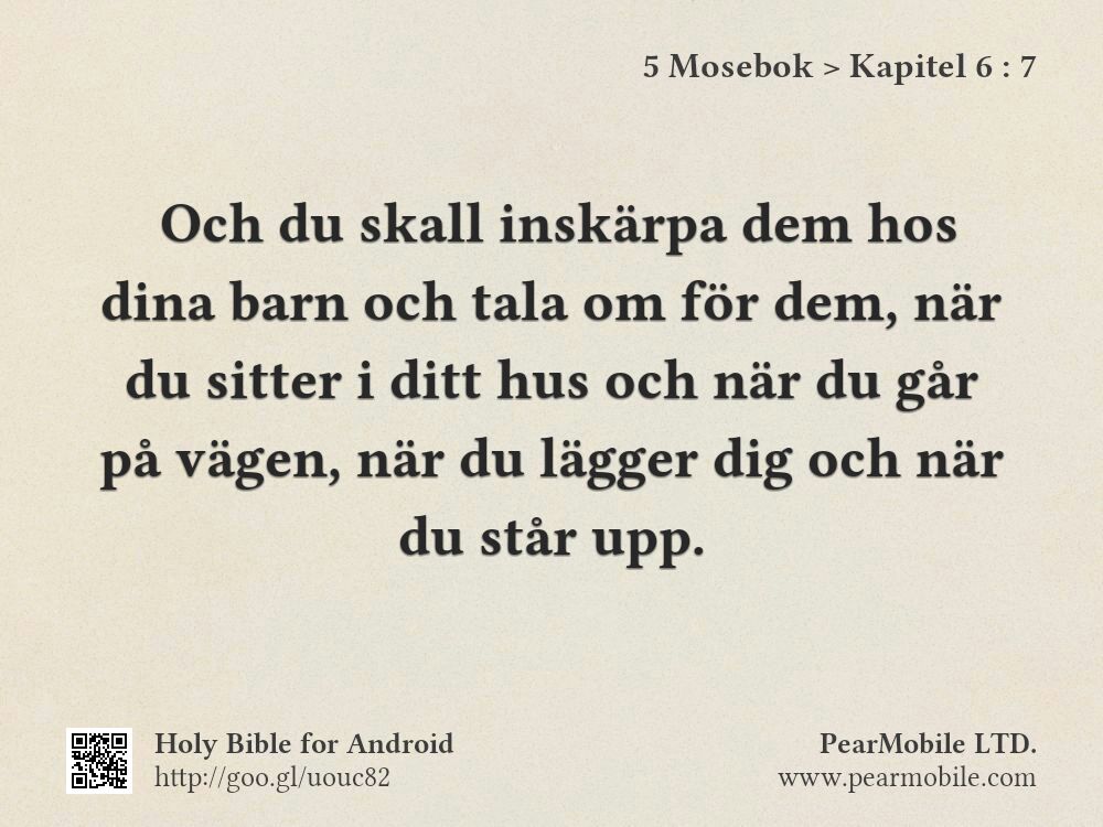 5 Mosebok, Kapitel 6:7